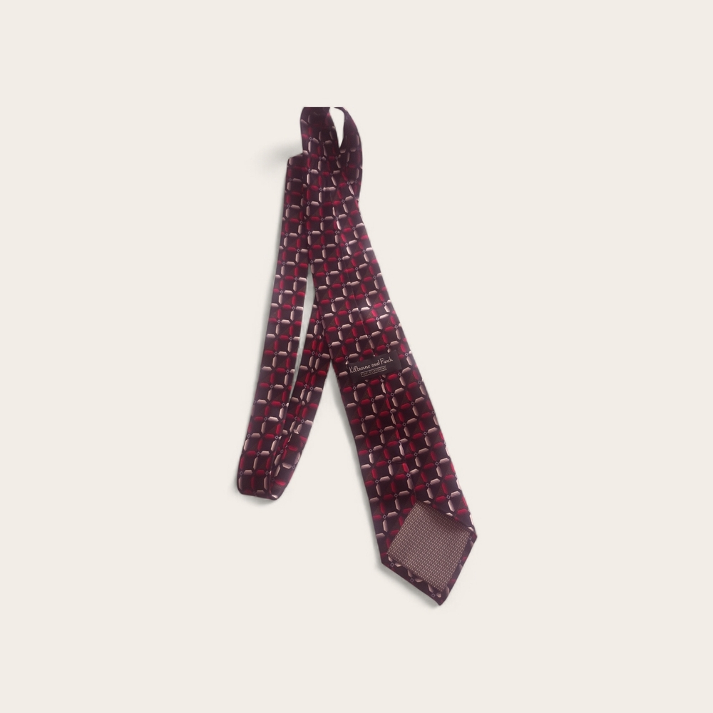 Sophisticated Burgundy Geometric Tie